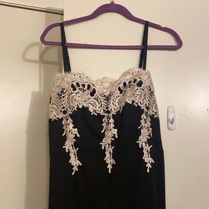 Black and white lace jumper